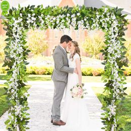 New 2M artificial fake plant wisteria flower hanging flower green wreath suitable for home garden wedding arch flower decoration