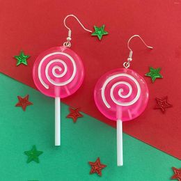 Dangle Earrings Cartoon Cute Candy Colours Lollipop For Women Fashion Vintage Harajuku Charm 90s Aesthetics Jewellery