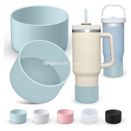 12-40oz Cup Bottom Protective Sleeve Cover for Mug Cups Accessories Silicone Bumper Boot for Tumbler