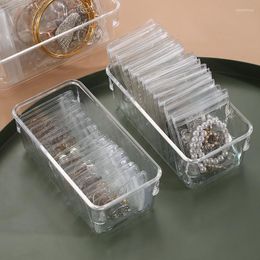 Jewelry Pouches Anti-oxidation Storage Bag Desktop Drawer Organizer Transparent Necklace Bracelet Ring Holder Ziplock Box