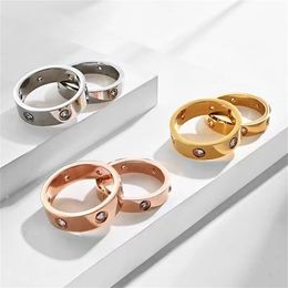Luxury Jewelry Designer Classic Ring Set Diamond Love Vegan Ring Unisex Couple Wedding Ring Wholesale Original box