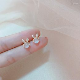 Stud Earrings Arrival Fashion Opal Women Classic Korean Cute Little Retro Simple Female Jewelry