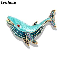 New Enamel Whale Brooches for Women and Men Fashion Sea Animal Fish Pendant Pin Vivid Brooch Gift High Quality