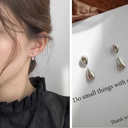 Stud Simple Stud Earrings 2021 Trend Jewellery For Women Silver Colour Water Drop Two Use Cute Korean Small Earring pendientes hombre Z0517