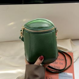 Evening Bags Leather Small Wallet Women's 2023 Fashion One Shoulder Tidal Vertical Messenger Bag Crossbody