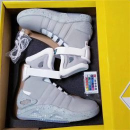 OG air mag Air Mag Back to the Future Fashion Sneakers Mens Women Sports Shoes LED Lighting Outdoor Trainers Original Box back to the future 39-47 mens sneakers shoes