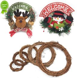 New Wedding Decoration Wreath Natural Rattan Wreath Garland DIY Crafts Decor For Home Door Grand Tree Christmas Gift Party Ornament
