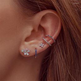 Hoop Earrings Kpop Zircon Ear Cuff For Women Aesthetic Sparkling Fake Piercing 2023 Trending Cute Jewellery Accessories Dainty Aretes De Mujer