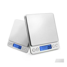 Weighing Scales 500G X 0.01G 1000G 0.1G Digital Pocket Scale 1Kg0.1 1000G/0.1 Jewellery Electronic Kitchen Weight Drop Delivery Office Dhm2E