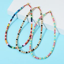 Chokers ZMZY Rainbow Chain Boho Tila Beads Collar Choker Women Fashion Charm Collier Femme Handmade Necklace Female Jewellery Drop 230518