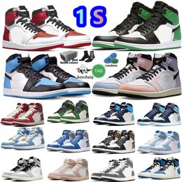 High 1 1s Men Basketball Shoes for Women Skyline Mocha Lucky Green University Blue Ture UNC Washed Heritage Black White Cement Mens Womens Trainers Sports Sneakers