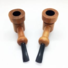 Natural Wood Handmade Pipes Portable Handpipes Dry Herb Tobacco Philtre Spoon Hand Smoking Innovative Design Wooden Cigarette Holder Tube