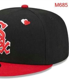 Chicago Baseball Team Full Closed Caps Summer SOX LA NY letter gorras bones Men Women Casual Outdoor Sport Flat Fitted Hats Chapeau Cap Size casquett A3