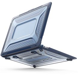 Laptop-Hülle für MacBook Air 13 13,6 A2337 A2681 Pro 13 16 14 A2442 A2485 M1 M2 M3 Hartschale, stoßfeste Abdeckung mit Ständer
