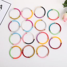 Bangle Shiny Colour Splicing Glitter Jelly Bracelet Bangles Plastic Silicone Buddhist Luck Symbol Fine Charm Flexible Gift For Women