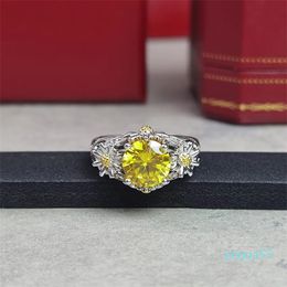 Designer rings for Women's Yellow Diamond rings Lover Jewellery Narrow Ring Size 6-9