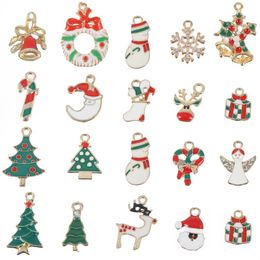 Christmas Decorations 38Pcs Alloy Pendants Crafting DIY Bracelet Necklace Accessories