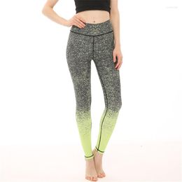 Active Pants Women Yoga Compression Sports Wear Ombre Leggings Tights Sport Fitness High Waist Seamless