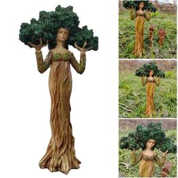 Garden Decorations Goddess Of The Forest Statue Painted Resin Crafts Creative Desktop Ornament Nature Tree Sculpture Elf Figurine