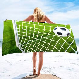 Soccer Beach Towel,Beach Towels for Men Boys,Football Towel Boys Sport Towel, Personalised Towels for Pool Beach,Towel for Teen