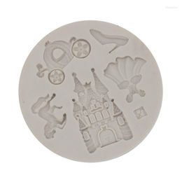 Baking Moulds Castle High Heels Horse Pony Formal Dress Fondant Cake Chocolate Silicone Mould Silicon 15-399
