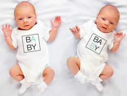 Family Matching Outfits Twin s Baby Gifts Twin Outfits Summer Short Sleeve Twin Baby Show Gifts Funny Twin Brothers sisters Clothing G220519