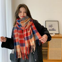 Scarves Warm Wool Kintted Pashmina Women Korean Version Shawl Foulard Femme Bufanda Travel For Female Wraps