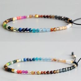 Strand Adjustable 12 Star Semi-precious Lucky Stone Beads Bracelet