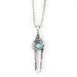 Pendant Necklaces Fashion Mass Effect 4 Relay Necklace Game Jewellery Men's Chain Beads Choker For Man Woman Gifts