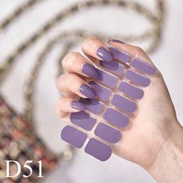 Nail Stickers Purple Fashion Color Sticker French Full Wraps Polish Art For Nails