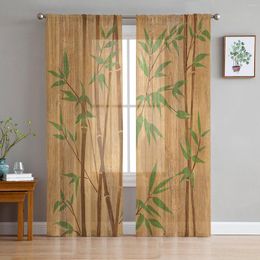 Curtain Green Brown Plant Living Room Drapes Curtains For Bedroom Home Kitchen El Tulle Textile Window Treatment