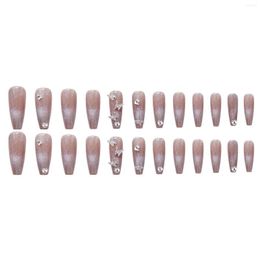 False Nails Luxurious With Shimmering Powder Waterproof And Breathable Fake For Manicure Skilled Person