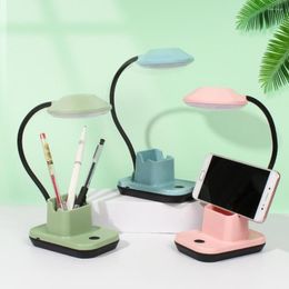 Table Lamps LED Lamp Pen Phone Holder Bracket Adjustable Rechargeable Desktop Eye Protection