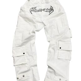 Women s Pants s Y2k Celana Kargo Harajuku Retro Multi saku Overall 2023 Baru Hip Hop Batu Pinggang Tinggi Longgar Lurus Olahraga Streetwear 230517