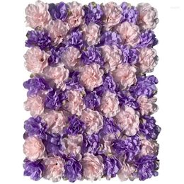 Decorative Flowers 40x60cm Silk Rose Flower Wall Home Decoration Artificial For Romantic Wedding Backdrop Decor Fake