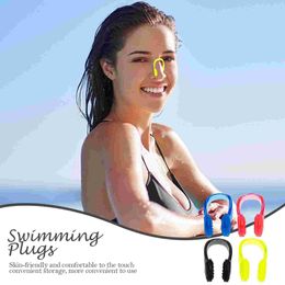 Nose clip 4-piece swimming nose clip accessory portable plug Aldalt swimming silicone supply children's professional clip P230519