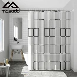 Shower Curtains Bathroom Curtain PEVA Water Proof Shower Curtain Shower Roller Blind Full Bathroom Set Anti Mould Dry Wet Separation 230518