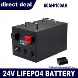 24V100AH lifepo4 battery pack 60ah lithium rechargeable with bms for Golf car Outdoor solar Inverter RV Trolling Motor