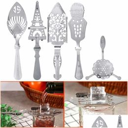 Bar Tools Stainless Steel Absinthe Spoons Wire Mixed Strainer Cocktail Shaker Drinking Colander Philtre Wormwood Spoon Accessories Dr Dhw3V