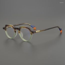 Sunglasses Frames Matte Color Acetate Glasses Frame Men Handmade Retro Designer Optical Eyeglasses Myopia Reading Women Prescription Eyewear