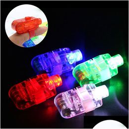 Party Favor Led Finger Lights Flashing Ring Halloween Christmas Birthday Gifts Children Festival Night Luminous Toys Drop De Dho0J