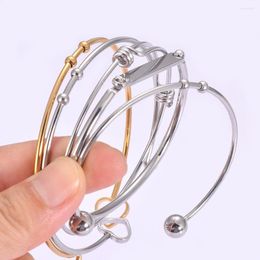 Bangle Stainless Steel DIY Jewellery Making Expandable Charm Bracelet Makings Adjustable Wire Findings For Women Men