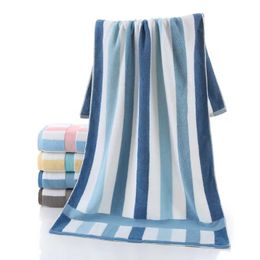 Bath Towel 1Pc Large Cotton Colourful Striped Bath Towel Luxury Highly Absorbent Bathroom Towels Quick Drying Beach Towel Pareo for Adults 230519