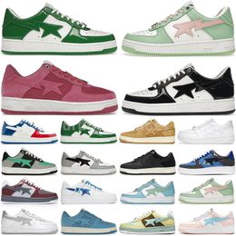 Bapesta Sta Low Casual Shoes men women sneaker Nigo Designer Bathing Apes Grey Black Patent Leather Green White ABC Camo Blue Pink Suede fashion womens sneakers Y3