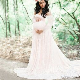 Gown Maternity Photography Props Pregnancy Dress Maternity Dresses For Photo Shoot Pregnant Women Dress R230519