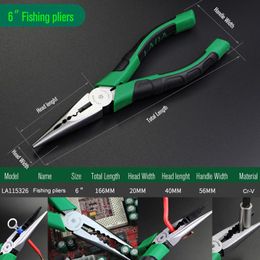 Accessories LAOA Brand Wire Cutter Japan Type Long Nose Pliers CrV Fishing Pliers Fish Tools Steel Wire Side Cutter