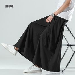 Pants 2021 Japanese Hakama Harajuku Kimono Plus Size Casual Wide Pants Men Clothing Chinese Style Hanfu Tang Suit Men Clothing