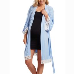 New Pregnancy Pajamas Sleepwear Nursing Pregnant Pajamas Mother Breastfeeding Nightgown Elegant Maternity Nursing Dress