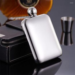 Hip Flasks Alcohol 6oz Whiskey Stainless Quality Bottle Travel Small Square Steel Shape High 304 Flask Portable Liquor Flagon
