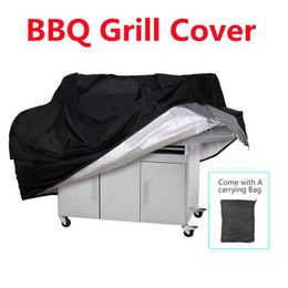 Other Garden Supplies Waterproof BBQ Cover Anti-Dust Outdoor Heavy Duty Charbroil Grill Cover Rain Protective Barbecue Cover 7 Sizes Black BBQ Cover G230519